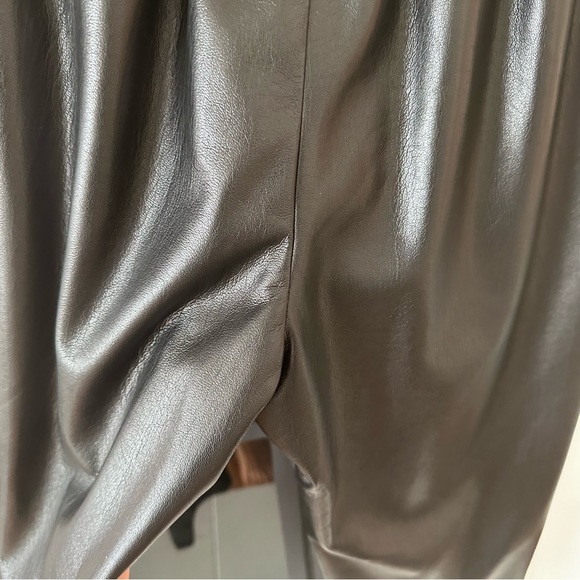 Anine Bing Colton track pant black faux leather - Picture 6 of 8